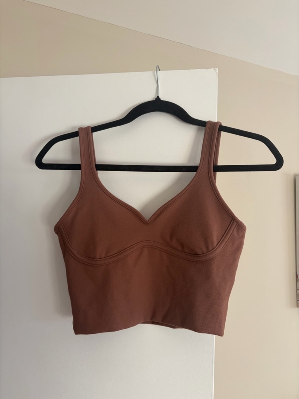 Joah Brown Mauve Brown Contour Crop Top